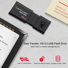 Load image into Gallery viewer, Original Kingston DataTraveler 100 G3 USB Flash Drives 16GB 32GB 64GB 128GB USB 3.0 Pen Drive high speed PenDrives DT100G3