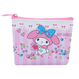 Original Sanrio Anime Wallet Hello Kitty Women Bag Kulomi Melody Cinnamoroll Cartoons Mini Coin Purse Portable ID Card Holders
