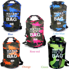 Load image into Gallery viewer, Outdoor Bag Camouflage Portable Rafting Diving Dry Bag Sack PVC Waterproof Folding Swimming Storage Bag for River Trekking