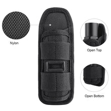 Load image into Gallery viewer, Outdoor Tactical Flashlight Pouch Holster 360 Degree Rotatable Clip Torch Cover for Belt Flashlight Holder Hunting Accessories
