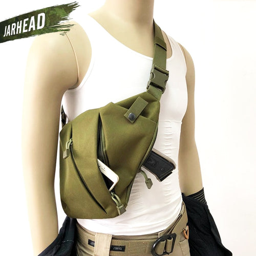 Outdoor Tactical Storage Gun Holster Shoulder Bags Men Anti-theft Chest Bag Nylon Sports Hunting Crossbody Pistol Bag