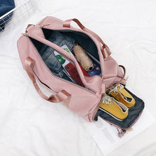 Load image into Gallery viewer, Outdoor Waterproof Nylon Sports Gym Bags Men Women Training Fitness Travel Handbag Yoga Mat Sport Bag with shoes Compartment