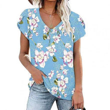 Load image into Gallery viewer, Oversize Women T Shirt Summer Short Sleeve V-Neck Casual Streetwear Tops Plus Size Ladies 3D Floral Printed Tee 2021