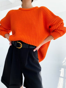 Oversized Chunky Sweater Women Long Sleeve Street Y2k Casual Loose Sweaters Cashmere Solid Knitted Tops for Women Autumn Winter
