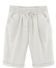 Load image into Gallery viewer, Oversized Women Summer Cotton linen Shorts Casual Ladies Drawstring Elastic Loose Short Trousers Plus Size S-8XL WDC2019