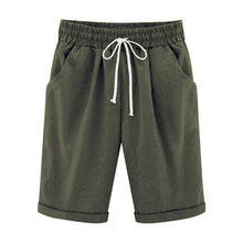 Load image into Gallery viewer, Oversized Women Summer Cotton linen Shorts Casual Ladies Drawstring Elastic Loose Short Trousers Plus Size S-8XL WDC2019