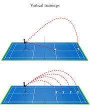 Load image into Gallery viewer, Free shipping osherhome Badminton Training Machine Automatic Badminton Serve Equipment Practice Device Intermediate Solo Trainer Shuttlecocks Feeder Shooter wit