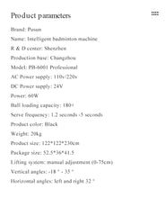 Load image into Gallery viewer, Free shipping osherhome Badminton Training Machine Automatic Badminton Serve Equipment Practice Device Intermediate Solo Trainer Shuttlecocks Feeder Shooter wit