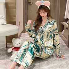 Load image into Gallery viewer, Pajama Set Women Silk Sleepwear Set Sleep Tops Satin Pajamas Two Piece Set Summer Pj Sets for Women Lounge Sets Lingere