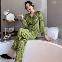 Load image into Gallery viewer, Pajama Set Women Silk Sleepwear Set Sleep Tops Satin Pajamas Two Piece Set Summer Pj Sets for Women Lounge Sets Lingere