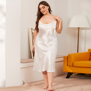 Pajama Sets Silk Sleepwear Women Summer Plus Size lingere Women&#39;s Pajamas Sexy Camisoles Nightwear Nightgown Sleeping Dress