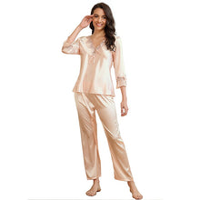 Load image into Gallery viewer, Pajama suit women's spring and autumn long-sleeved trousers home clothes sexy casual ladies pajamas