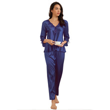 Load image into Gallery viewer, Pajama suit women's spring and autumn long-sleeved trousers home clothes sexy casual ladies pajamas