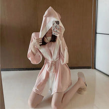Load image into Gallery viewer, Pajamas For Women Spring And Summer Suspenders Nightdress Long-Sleeve Robe Loose Luscious Women&#39;S 2 Piece Set Satin Home Dress