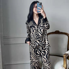 Load image into Gallery viewer, Pajamas for Women Plus Size Lingere Sexy Pajamas Sleep Tops Silk Sleepwear Set Pajama Set Sexy Pjs Two Piece Set Summer