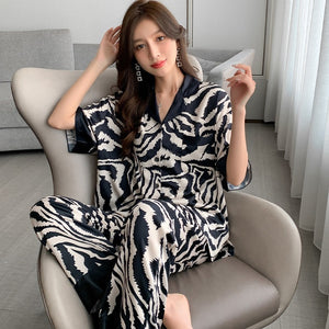 Pajamas for Women Plus Size Lingere Sexy Pajamas Sleep Tops Silk Sleepwear Set Pajama Set Sexy Pjs Two Piece Set Summer