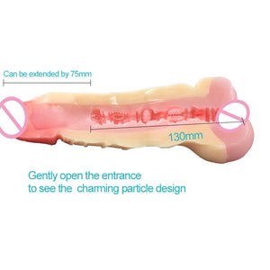 Penis Enlarger Sleeve with Pussy Real Vagina for Men Masturbator Women Masturbators Sextoys Dildo for Couples Sex Toys for Adult
