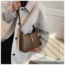 Load image into Gallery viewer, Personalized lock 2021 new fashion retro messenger bag ladies underarm commuter big bag