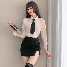 Load image into Gallery viewer, Perspective Teacher Suit Outfit Sexy Hot Erotic Overalls Fantasias Femme Costume Secretary Uniform Cosplay Sex Crazy Excitement