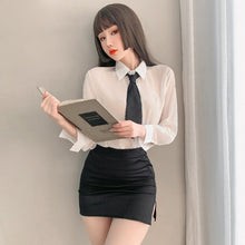 Load image into Gallery viewer, Perspective Teacher Suit Outfit Sexy Hot Erotic Overalls Fantasias Femme Costume Secretary Uniform Cosplay Sex Crazy Excitement