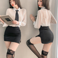 Load image into Gallery viewer, Perspective Teacher Suit Outfit Sexy Hot Erotic Overalls Fantasias Femme Costume Secretary Uniform Cosplay Sex Crazy Excitement