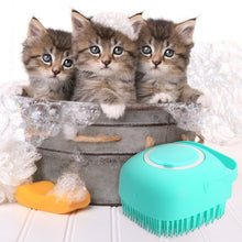 Load image into Gallery viewer, Pet Dog Shampoo Massager Brush Cat Massage Comb Grooming Scrubber Shower Brush for Bathing Short Hair Soft Silicone Brushes