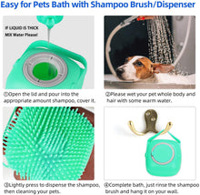 Load image into Gallery viewer, Pet Dog Shampoo Massager Brush Cat Massage Comb Grooming Scrubber Shower Brush for Bathing Short Hair Soft Silicone Brushes