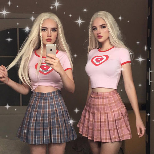 Pink Pleated Satin Skirt School Vacation Sexy Skirt High Waist Pleated Mini Skirt Women's Fashion Slim Waist Casual Tennis Skirt