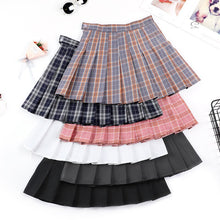 Load image into Gallery viewer, Pink Pleated Satin Skirt School Vacation Sexy Skirt High Waist Pleated Mini Skirt Women&#39;s Fashion Slim Waist Casual Tennis Skirt