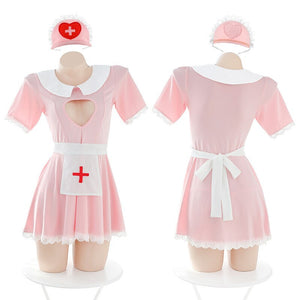 Pink sexy underwear see through nurse clothing temptation anime cos uniform suit porn lingerie sexy lingerie pornos Thong suit