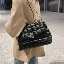 Load image into Gallery viewer, Plaid PU Leather Small Soft Chain Shoulder Side Bags Designer Padded Woman Handbag Quilted Crossbody Bag Female 2022 In Trend