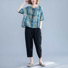 Load image into Gallery viewer, Plaid top 2 Piece Set Outfits for Women Fashion Matching Co-ord Set Plus Size and Pant Suits 2021 Summer Designer Clothing