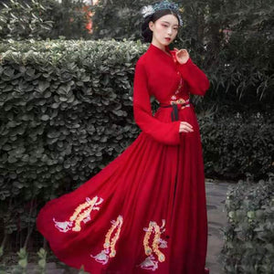 Plus Size 2XL Hanfu Women Chinese Traditional Luxury Hanfu Female Cosplay Costume Black White Hanfu Dress For Women Oversied