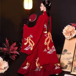 Plus Size 2XL Hanfu Women Chinese Traditional Luxury Hanfu Female Cosplay Costume Black White Hanfu Dress For Women Oversied