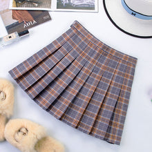 Load image into Gallery viewer, Plus Size Harajuku Short Skirt New Korean Plaid Skirt Women Zipper High Waist School Girl Pleated Plaid Skirt Sexy Mini Skirt