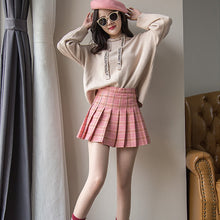 Load image into Gallery viewer, Plus Size Harajuku Short Skirt New Korean Plaid Skirt Women Zipper High Waist School Girl Pleated Plaid Skirt Sexy Mini Skirt