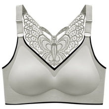 Load image into Gallery viewer, Plus Size Lace Bra Bow Large Back Underwear Big Chest Minimizer Push Up Seamless Ultra Thin Floral One Piece Bra Oversized Bras