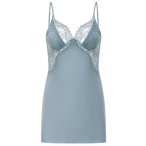 Plus Size Sexy Nightwear Women&#39;s Sleepwear Perspective Lace Nightdress Thin Homewear Silk Sleeveless Nightgown Night Dress