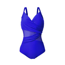 Load image into Gallery viewer, Plus Size Swimwear Women 2021 New Sexy Mesh One Piece Swimsuit Female Large Size Bathing Suit Summer Beachwear Swimming Suit 4XL