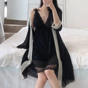 Plus Size Women Pajamas Can Be Worn Outside The Home Clothes Sexy Lingerie Lace Suspender Skirt Womens 2 Piece Sets Summer