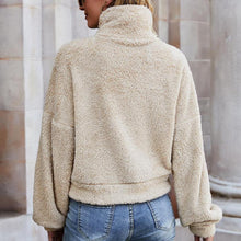 Load image into Gallery viewer, Plus Velvet Thickened Autumn And Winter Double-sided Velvet Long-sleeve Zipper Pullover Lapel Sweater Coat Jacket Women's