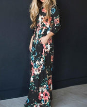 Load image into Gallery viewer, Pocket Tunic Maxi 2019 Summer Long Dress Floral Print Boho Beach Dress Women Evening Party Dress Sundress Vestidos De Festa XXL