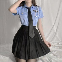 Load image into Gallery viewer, Police Stewardess Cosplay Costumes Womens Sexy Anime Cosplay Lingerie Sailor Uniform Sexy Skirt for Sex Role Play Maid Outfits