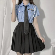 Load image into Gallery viewer, Police Stewardess Cosplay Costumes Womens Sexy Anime Cosplay Lingerie Sailor Uniform Sexy Skirt for Sex Role Play Maid Outfits