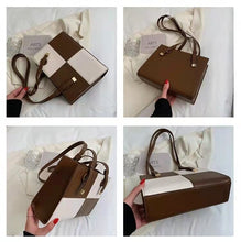 Load image into Gallery viewer, Popular small bag female 2021 new fashion stitching contrast color one-shoulder messenger small square bag