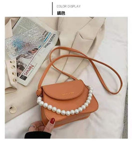 Popular small bags female bags 2021 new trendy fashion texture one-shoulder messenger bag female net red pearl handbag