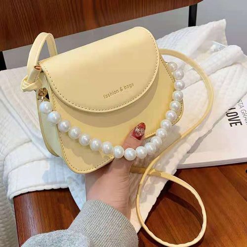 Popular small bags female bags 2021 new trendy fashion texture one-shoulder messenger bag female net red pearl handbag