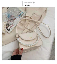 Load image into Gallery viewer, Popular small bags female bags 2021 new trendy fashion texture one-shoulder messenger bag female net red pearl handbag