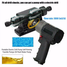Load image into Gallery viewer, Portable Electric Drill Pump Sinks Aquariums Pool Self Priming Transfer Pumps Oil Fluid Water Pump Hose Clamps Connectors Set