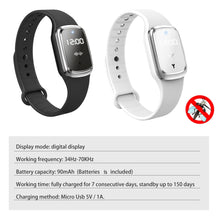 Load image into Gallery viewer, Portable Mosquito Repellent Bracelet Ultrasonic Mosquito Repellent Watch Capsule Insect Bugs Anti-mosquito Electronic clock